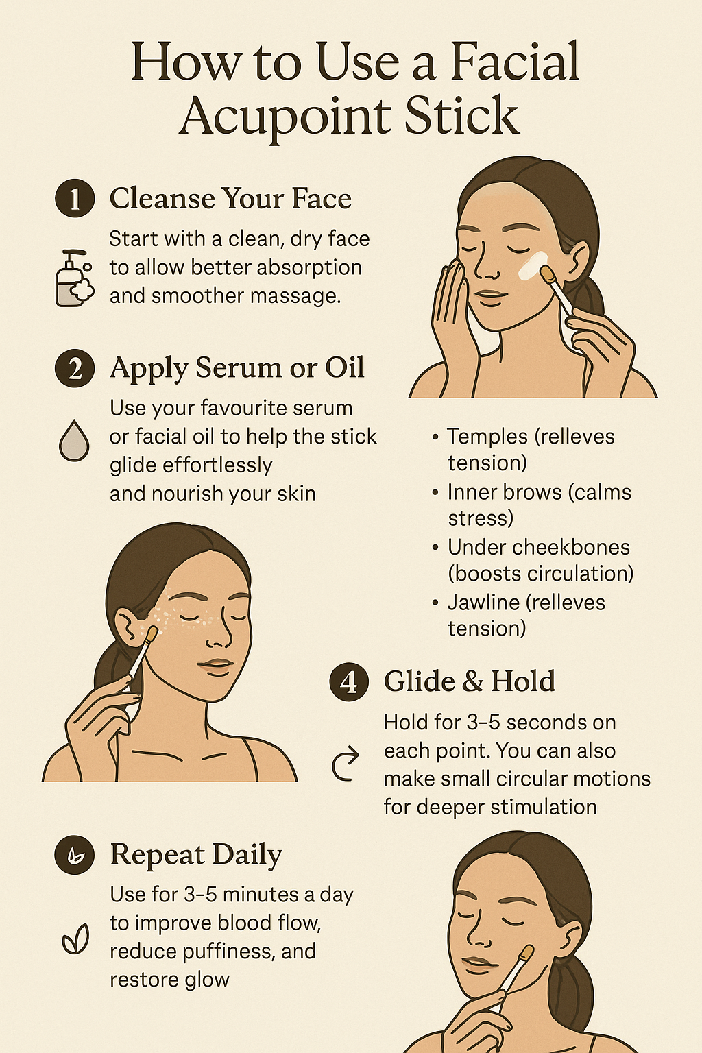Acupoint Facial Roller Stick
