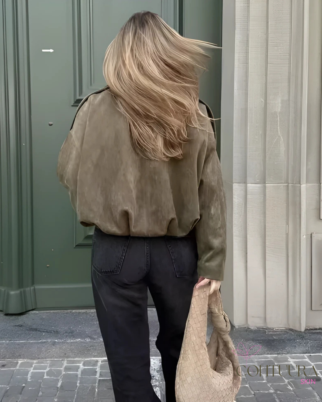 Suede Bomber Jacket