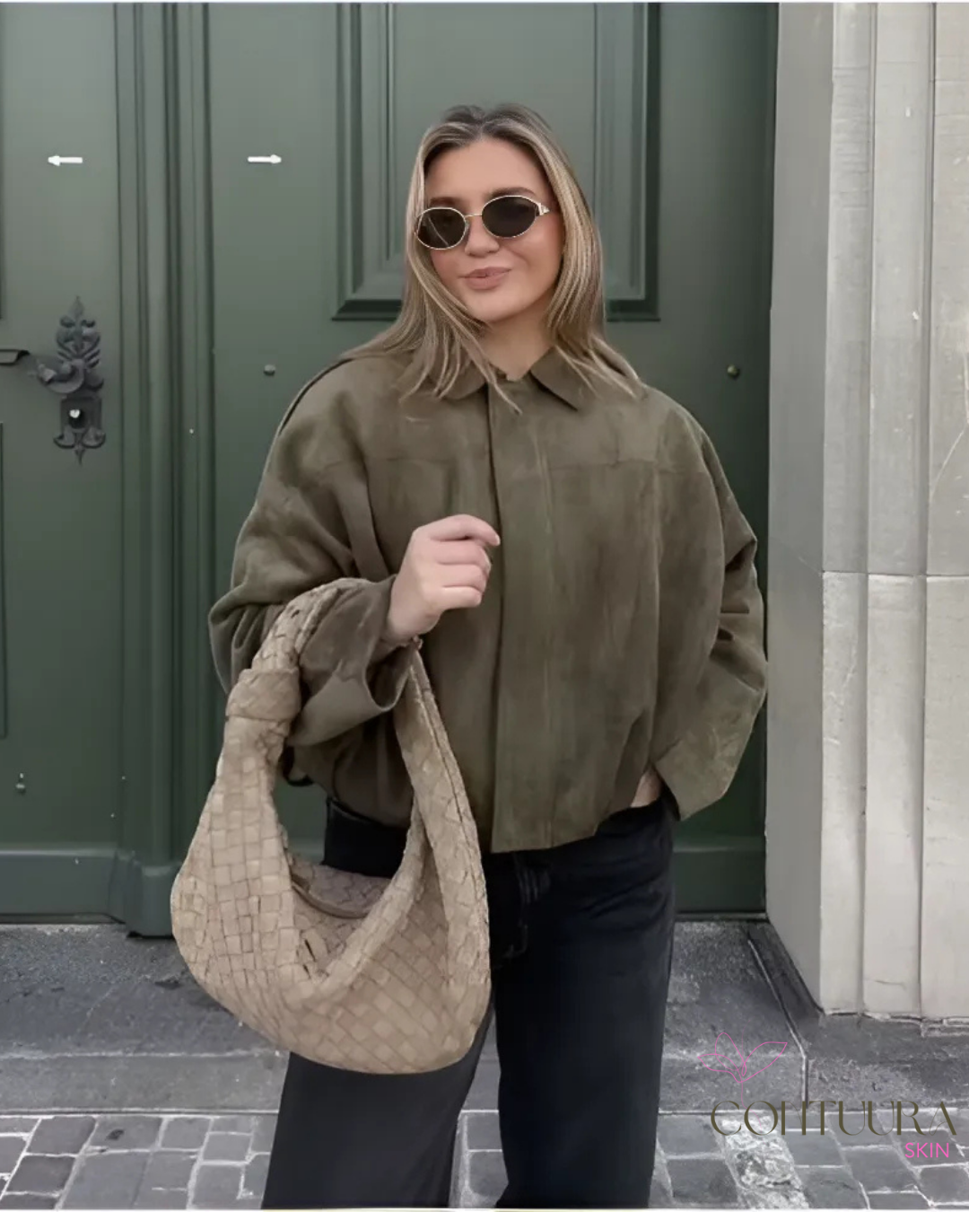 Suede Bomber Jacket