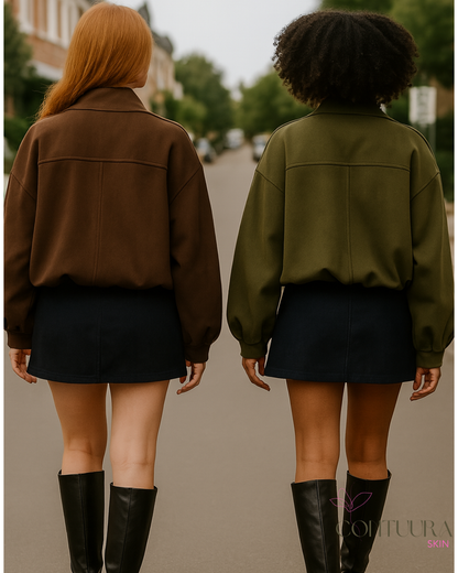 Suede Bomber Jacket