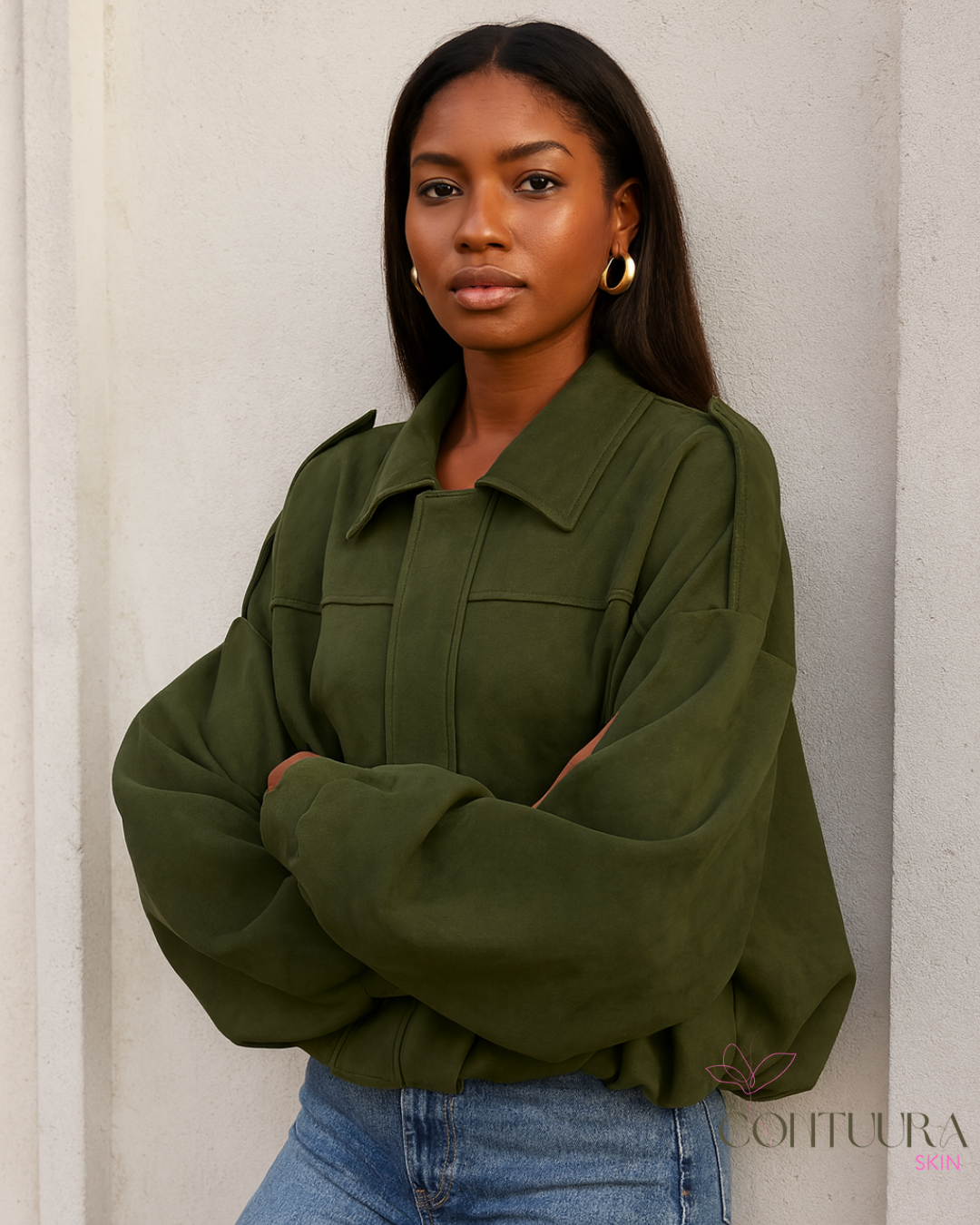 Suede Bomber Jacket